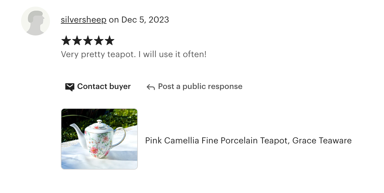 Pink Camellia Fine Porcelain Teapot