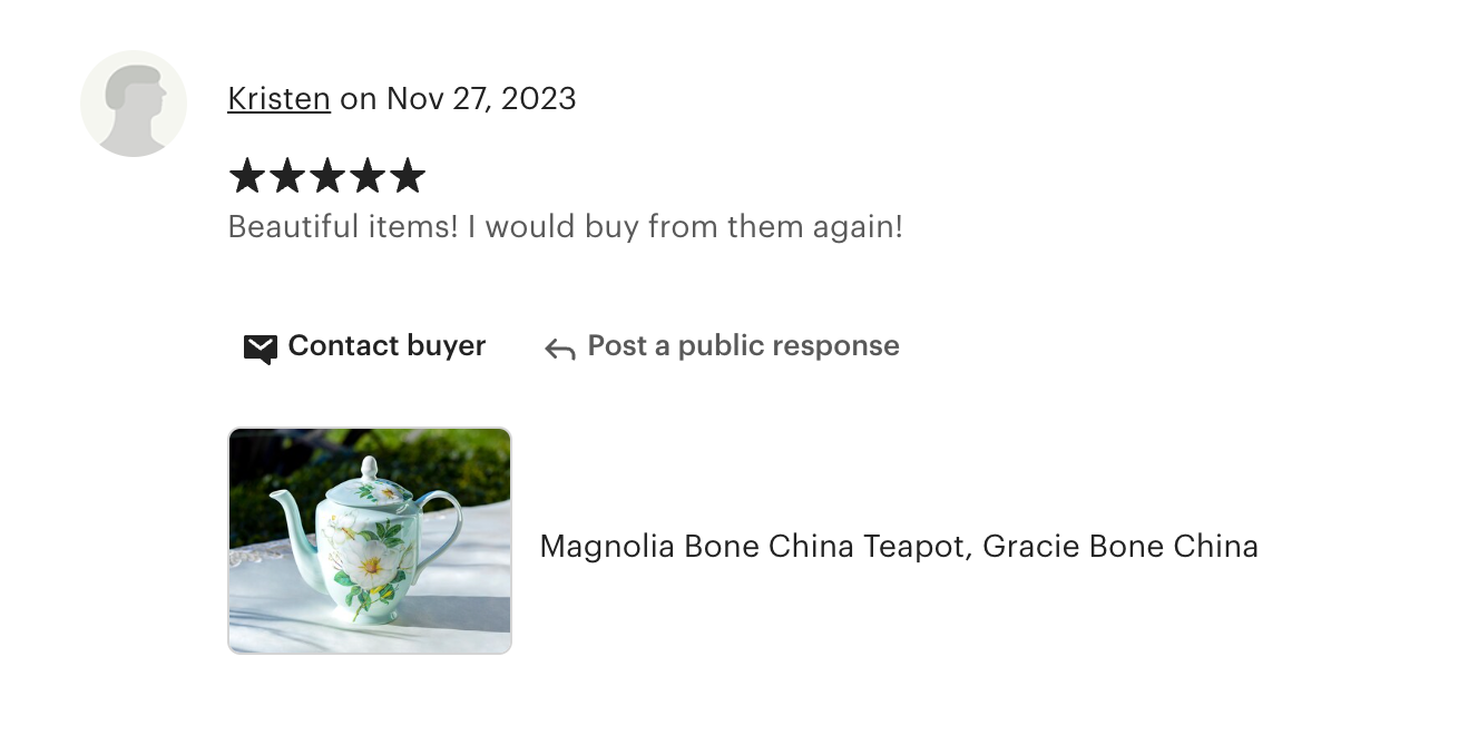 Magnolia Bone China Teapot