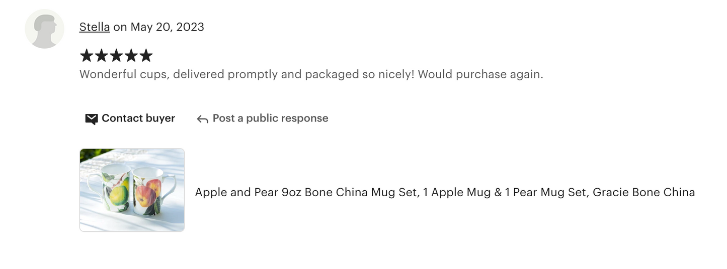 Apple and Pear Bone China Mug Set