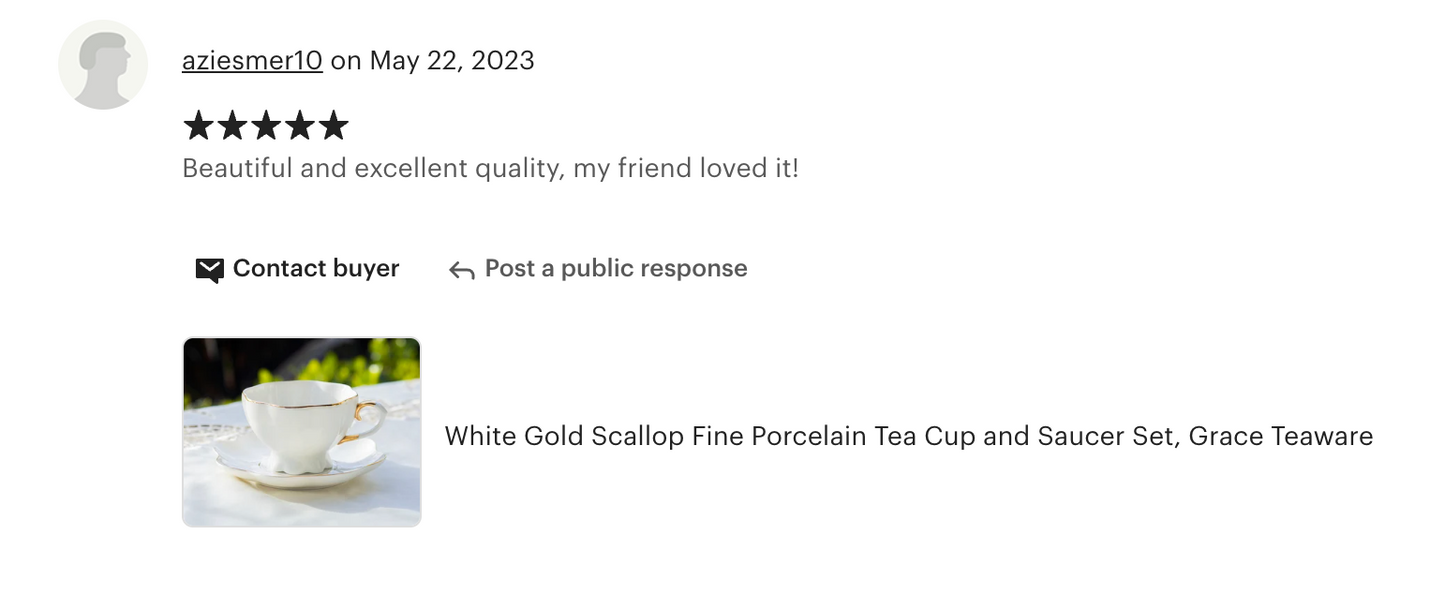White Gold Scallop Fine Porcelain Tea Cup and Saucer