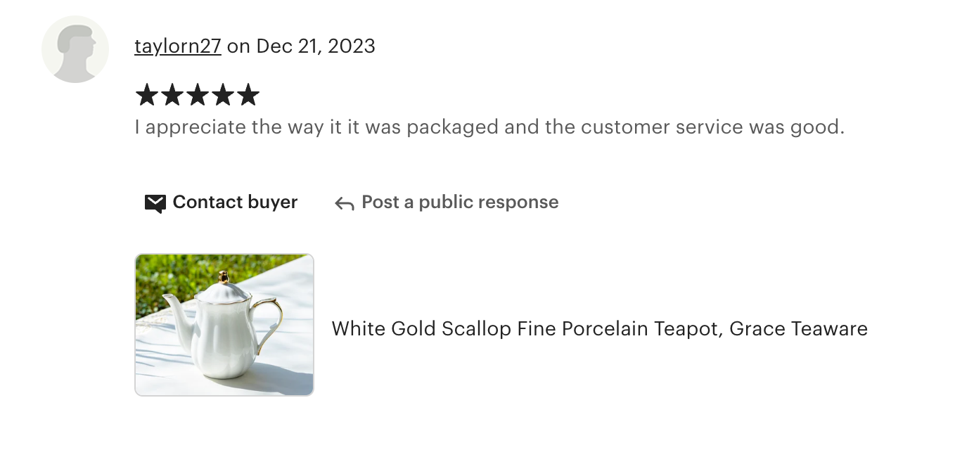 White Gold Scallop Fine Porcelain Teapot