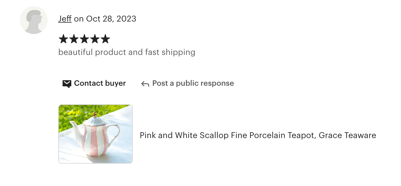 Pink and White Scallop Fine Porcelain Teapot