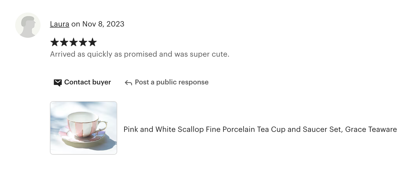 Pink and White Scallop Fine Porcelain Tea Cup and Saucer