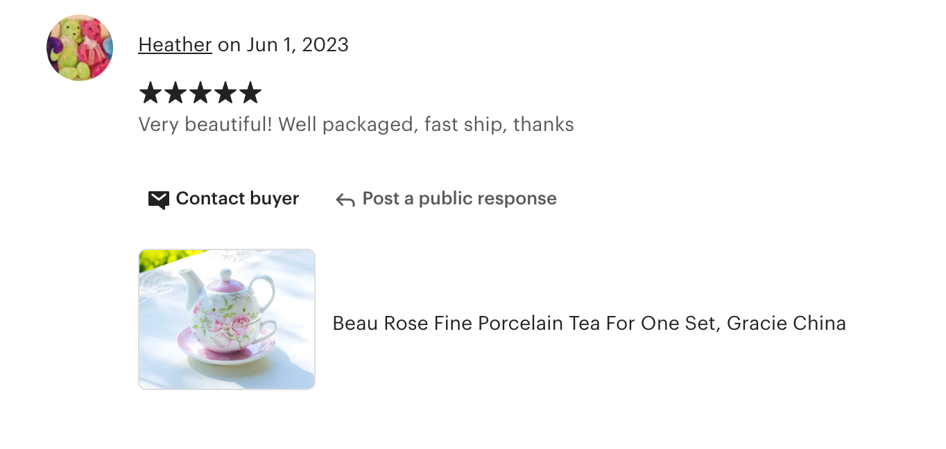 Beau Rose Fine Porcelain Tea For One Set