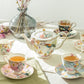 Spring Flowers with Hummingbird Assorted Cups Fine Porcelain Tea Set