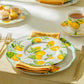 Lemon Garden Fine Porcelain Dessert / Dinner Plate