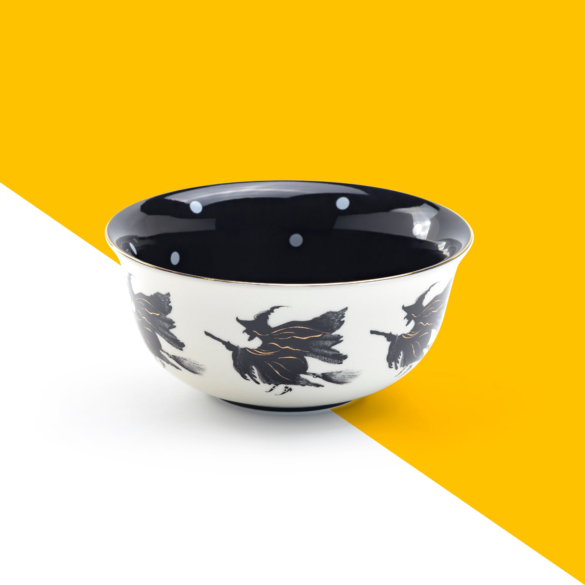 Potter's Studio Halloween Flying Witch Bowl