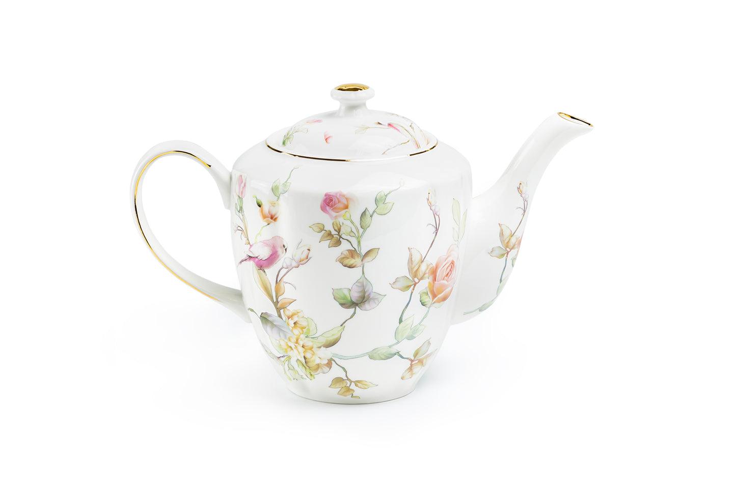 Magnolia Garden Fine Porcelain Teapot
