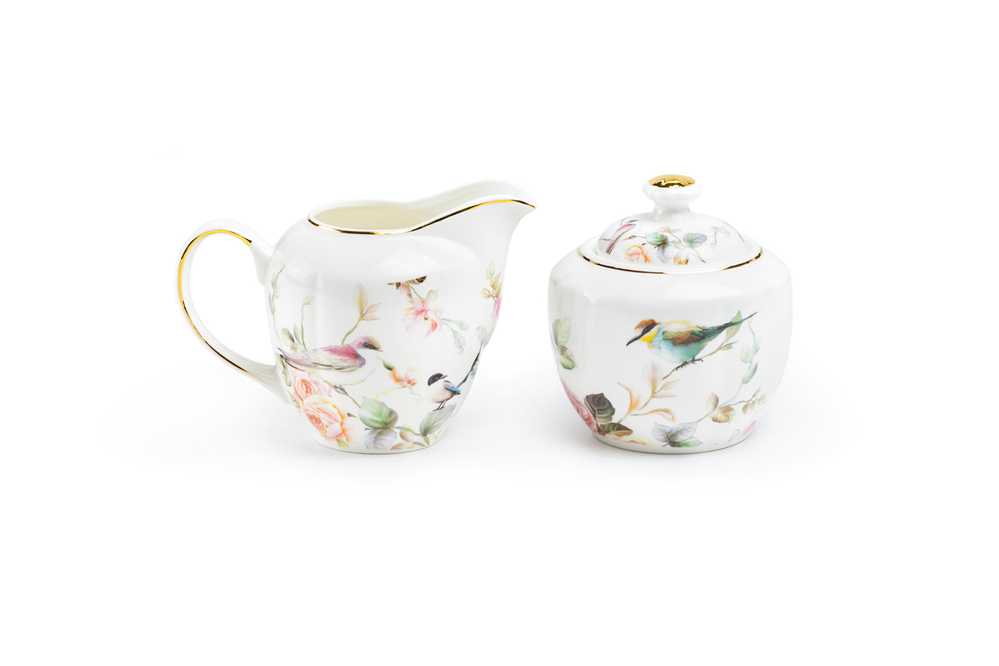 Magnolia Garden Fine Porcelain Sugar & Creamer Set