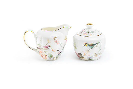 Magnolia Garden Fine Porcelain Sugar & Creamer Set