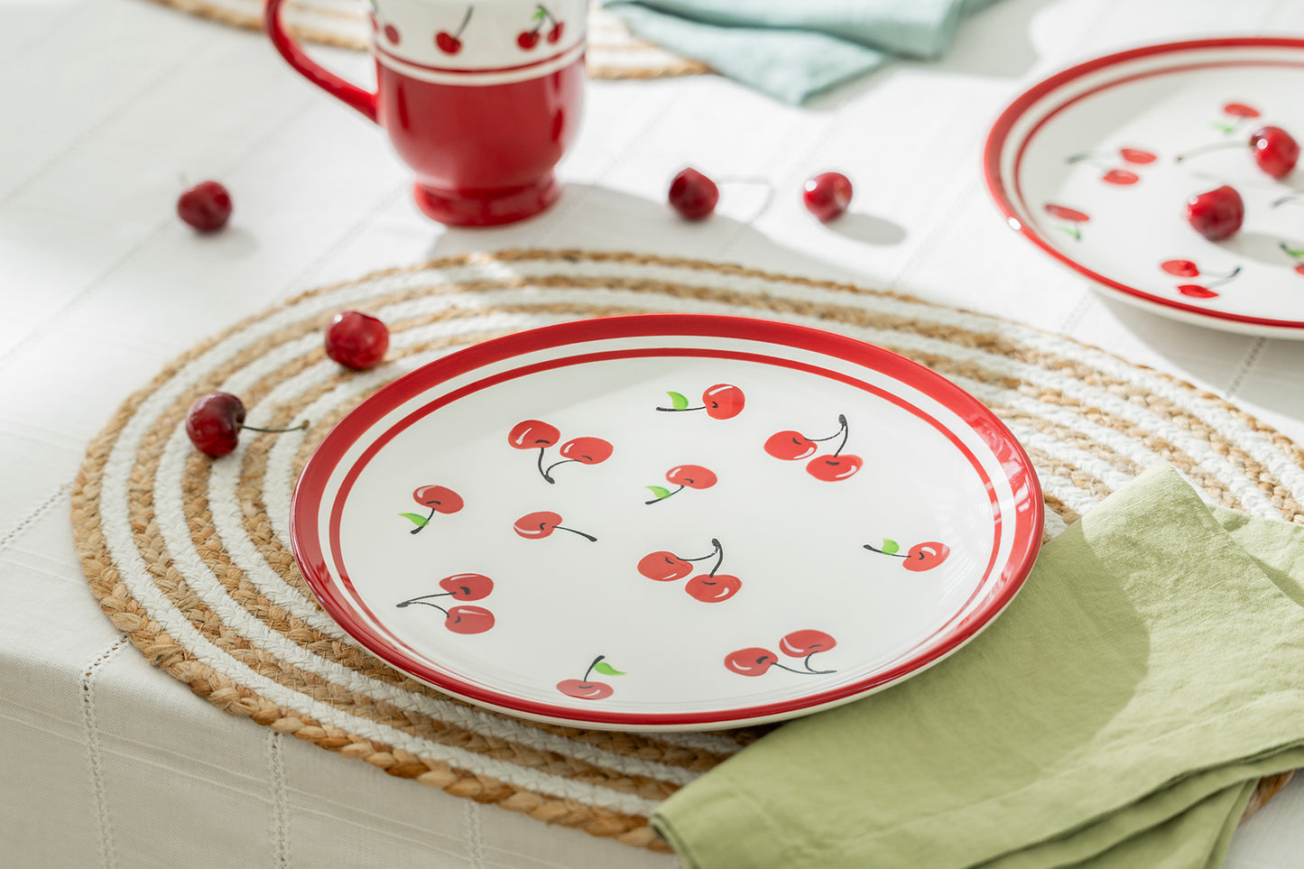 10.5" Red Cherry Plate