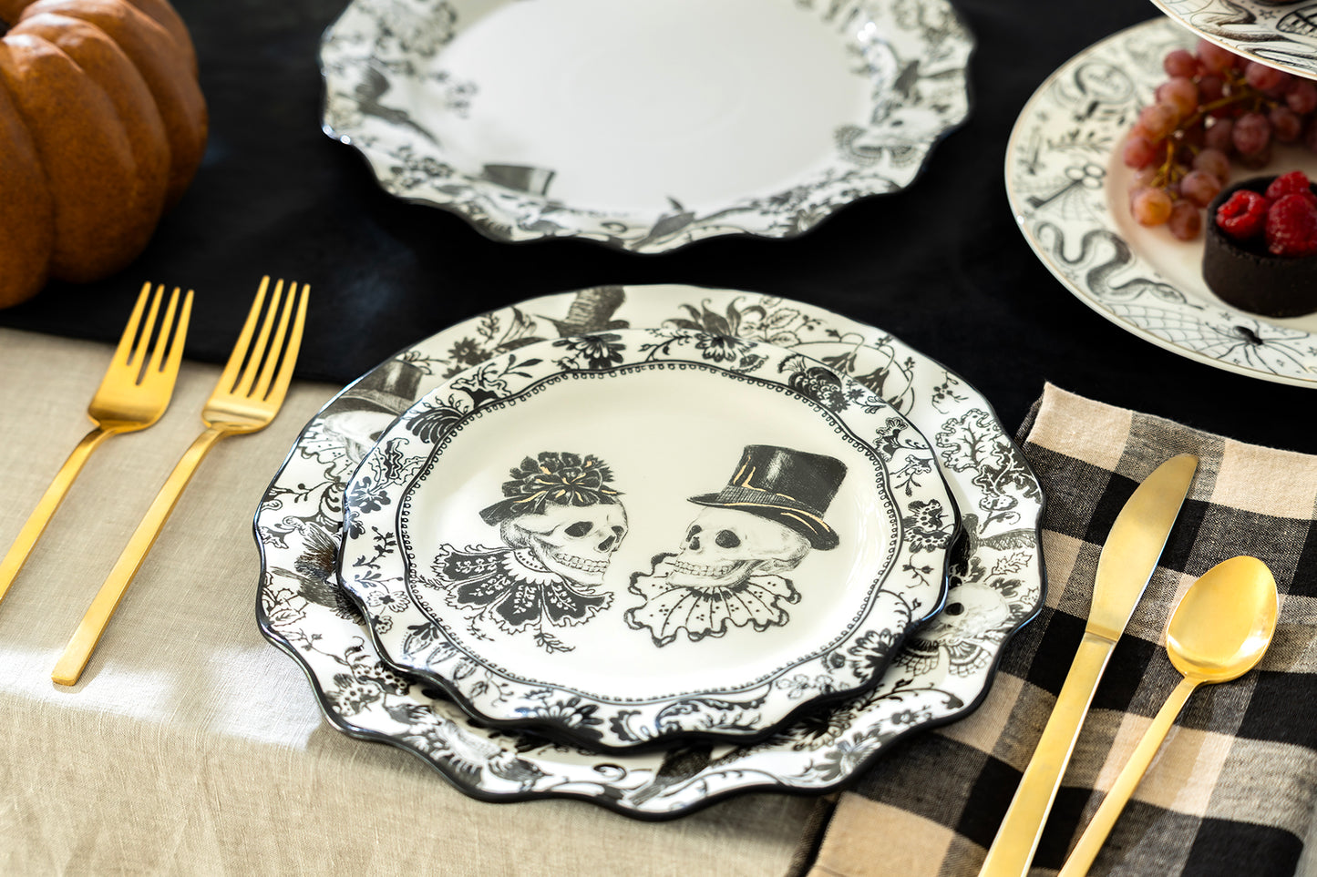 11" Halloween Midnight Gothic Dinner Plate
