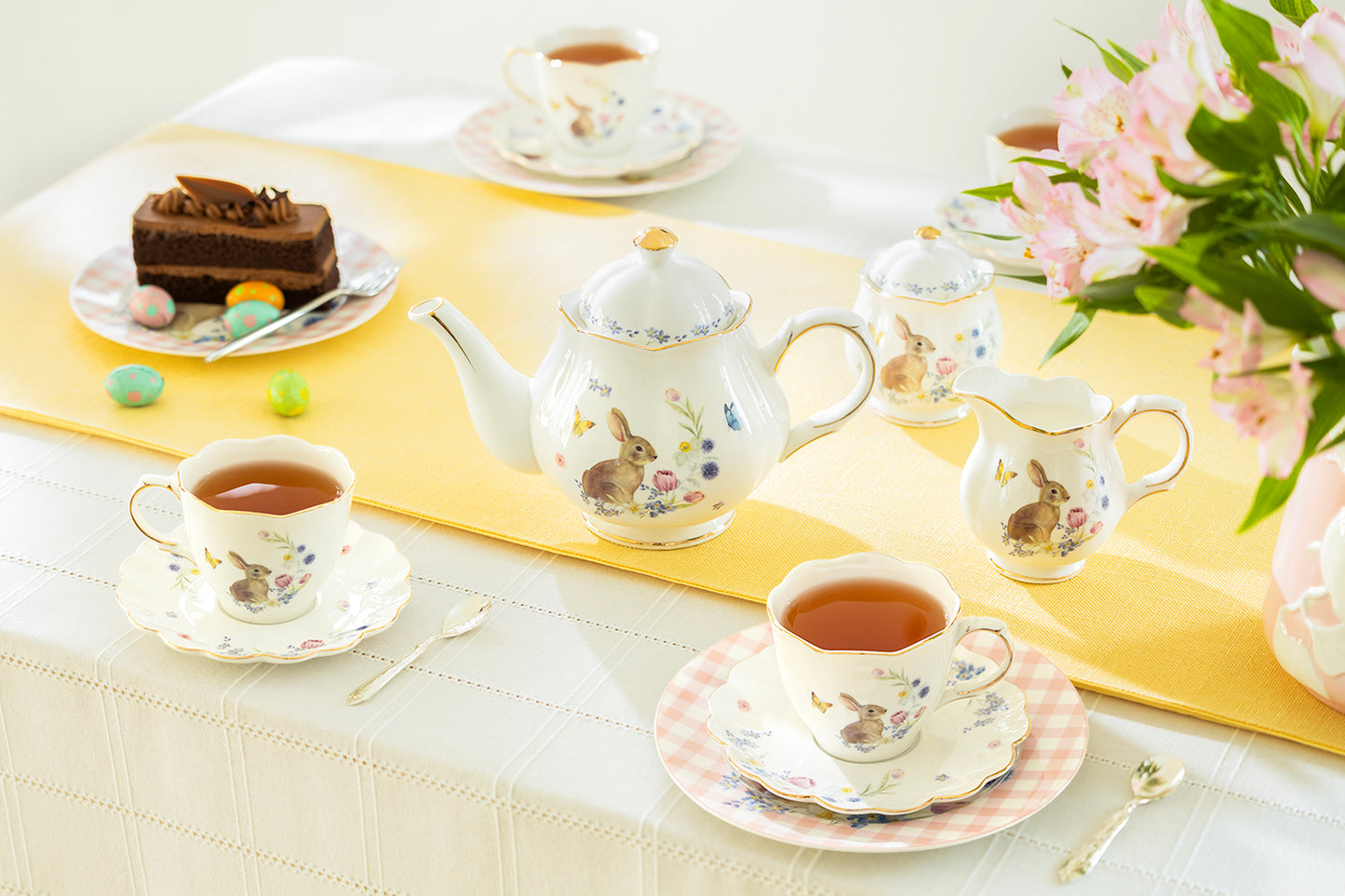 Meadow Bunny Fine Porcelain Tea Set