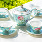 Grace Teaware Mint Flower Garden 9-piece Fine Porcelain Tea Set