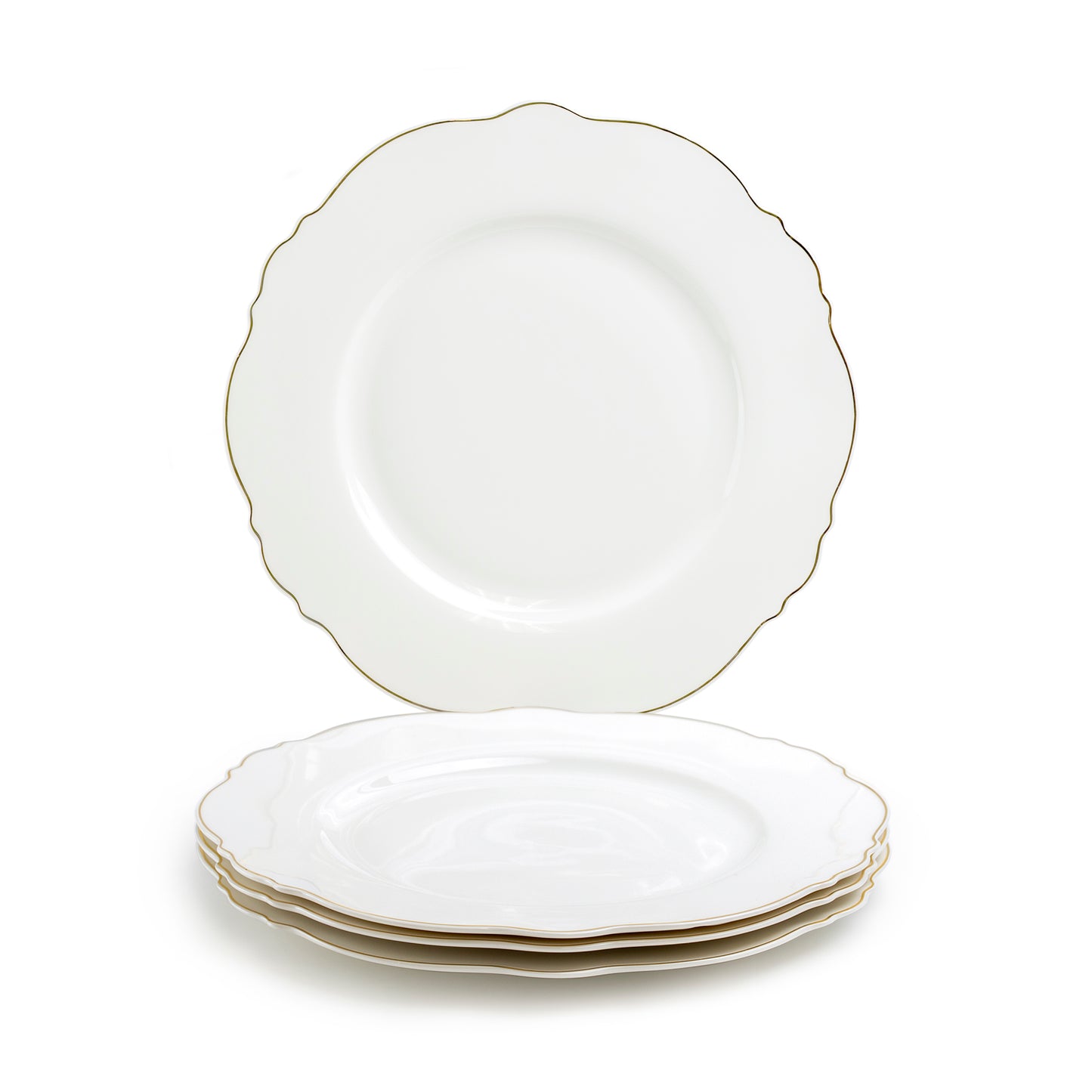 White Gold Duchess Fine Porcelain Dinner Plate