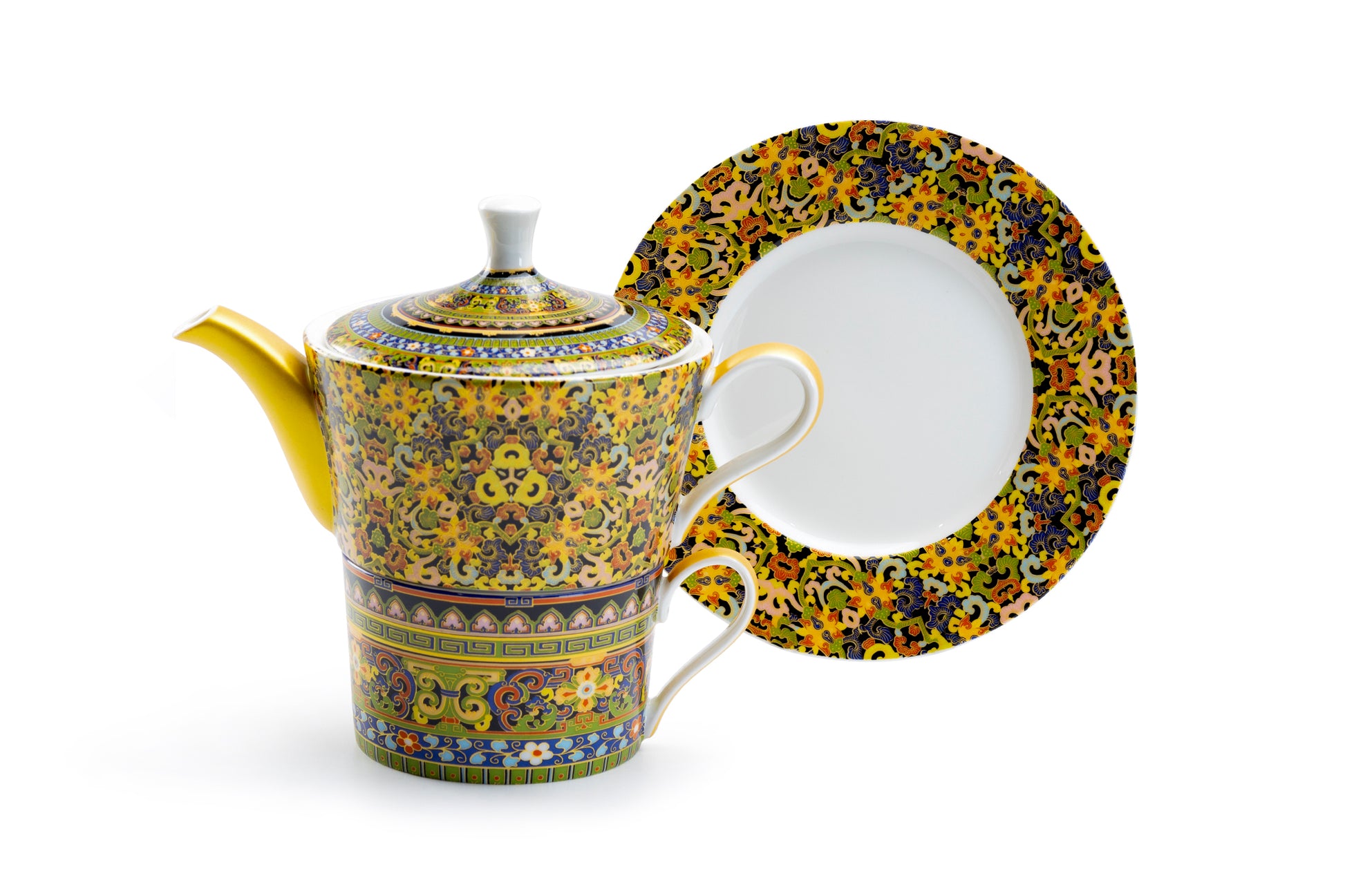 Gracie China Golden Moroccan Fine Porcelain Tea For One