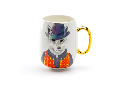 Sweet Living Hipster Fox Large Coffee Mug