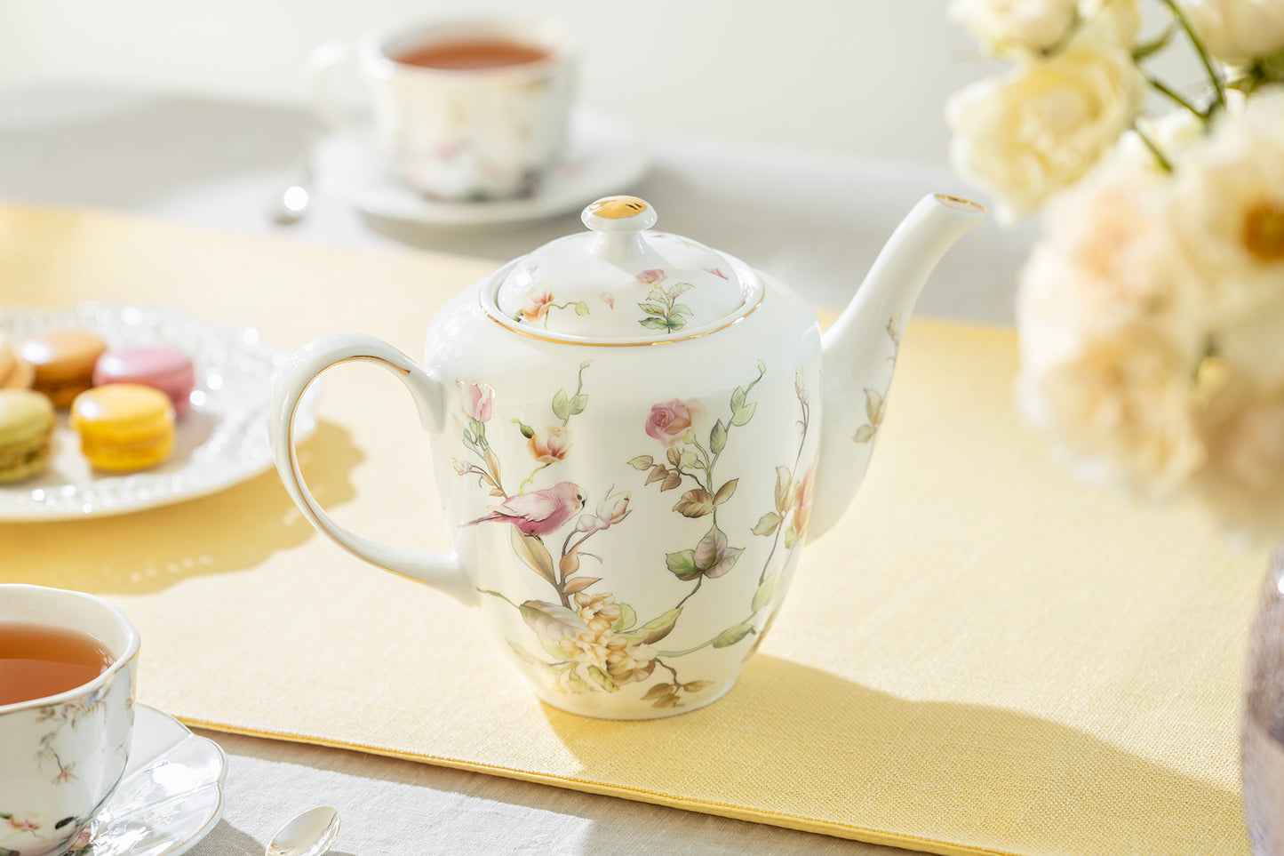 Magnolia Garden Fine Porcelain Teapot