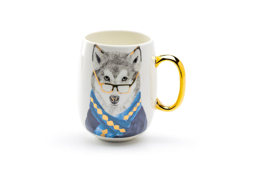 Sweet Living Hipster Wolf Large Coffee Mug