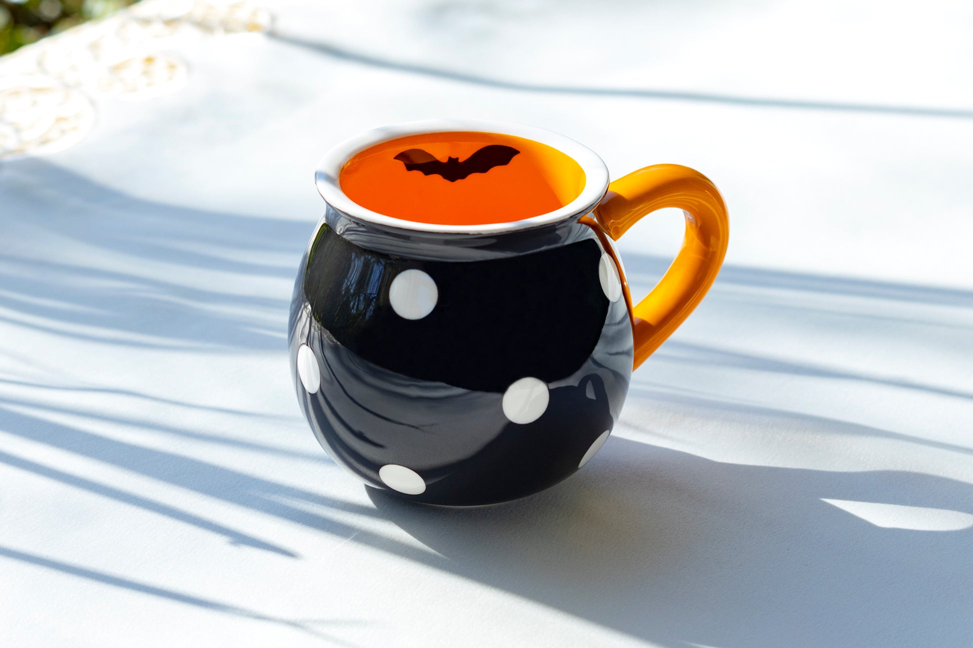 Terramoto Ceramic Halloween Bat Dots Mug