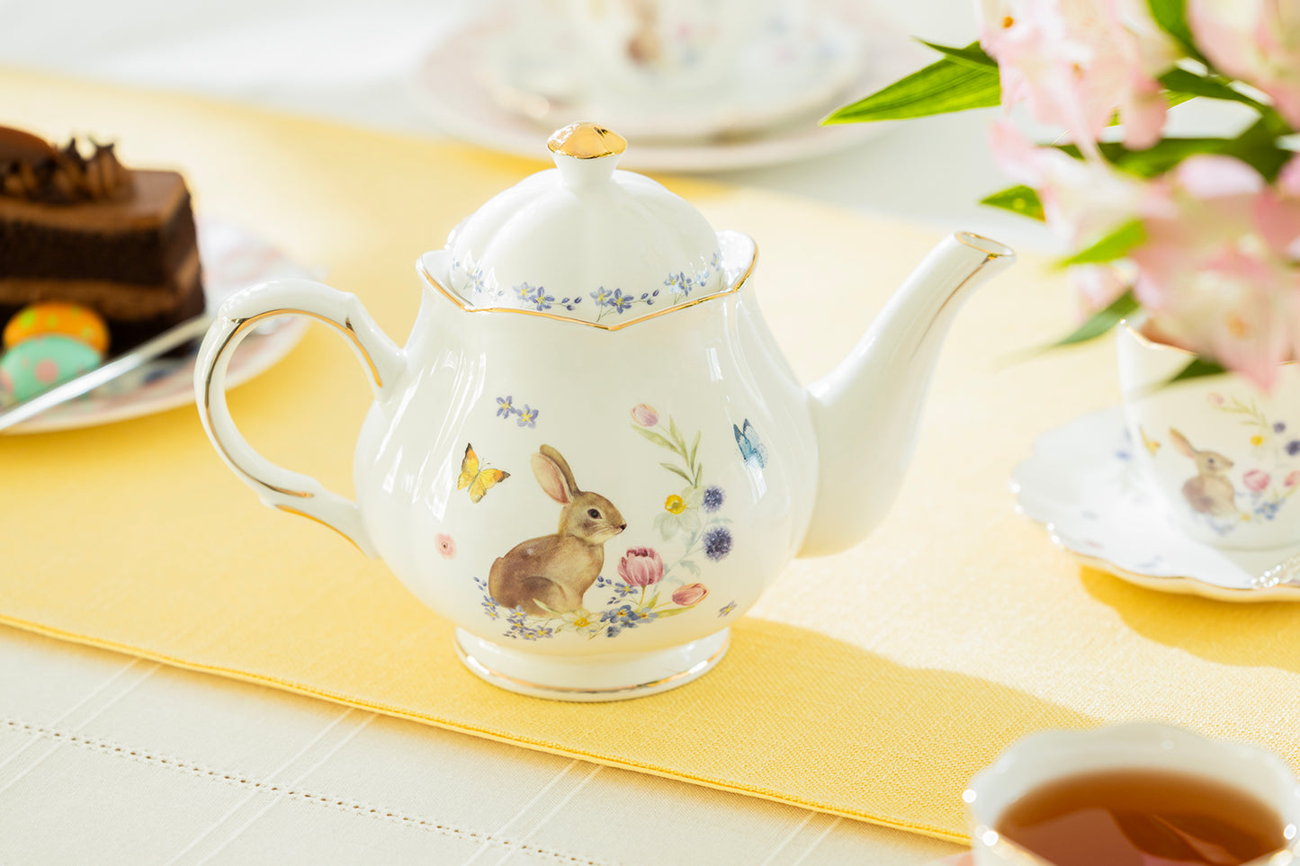 Meadow Bunny Fine Porcelain Teapot