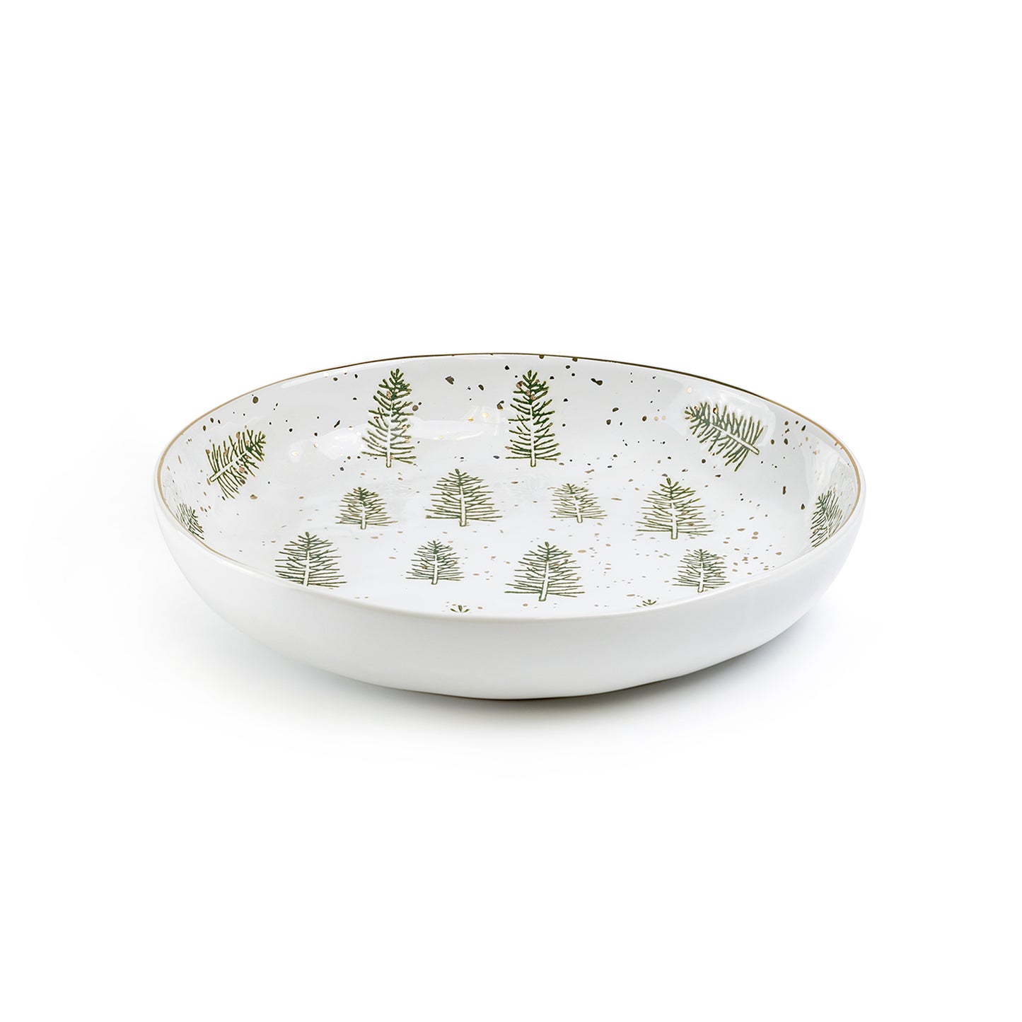 Snowy Pine Trees 10" Pasta Bowl