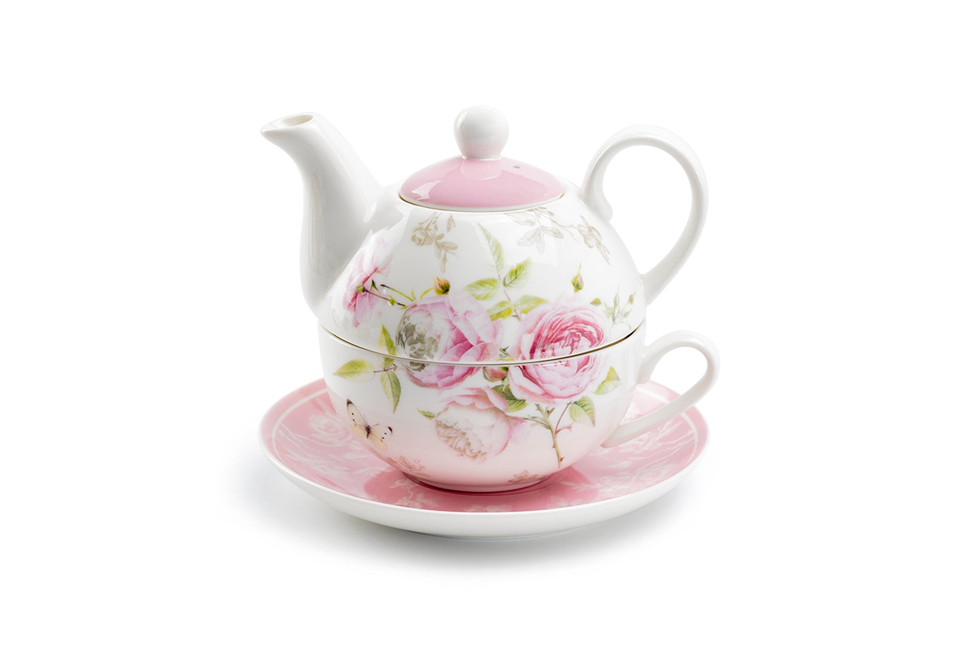 Stechcol Gracie China Beau Rose Fine Porcelain Tea For One Set
