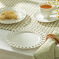 White Heirloom Fine Porcelain Dessert / Dinner Plate