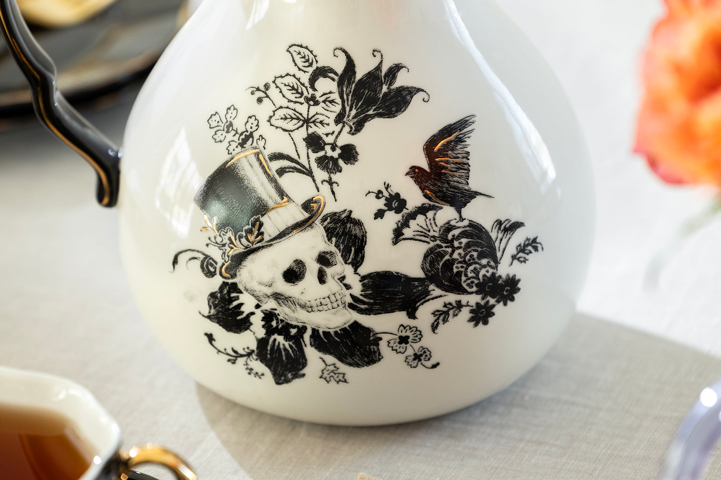 Halloween Victorian Skulls Pitcher