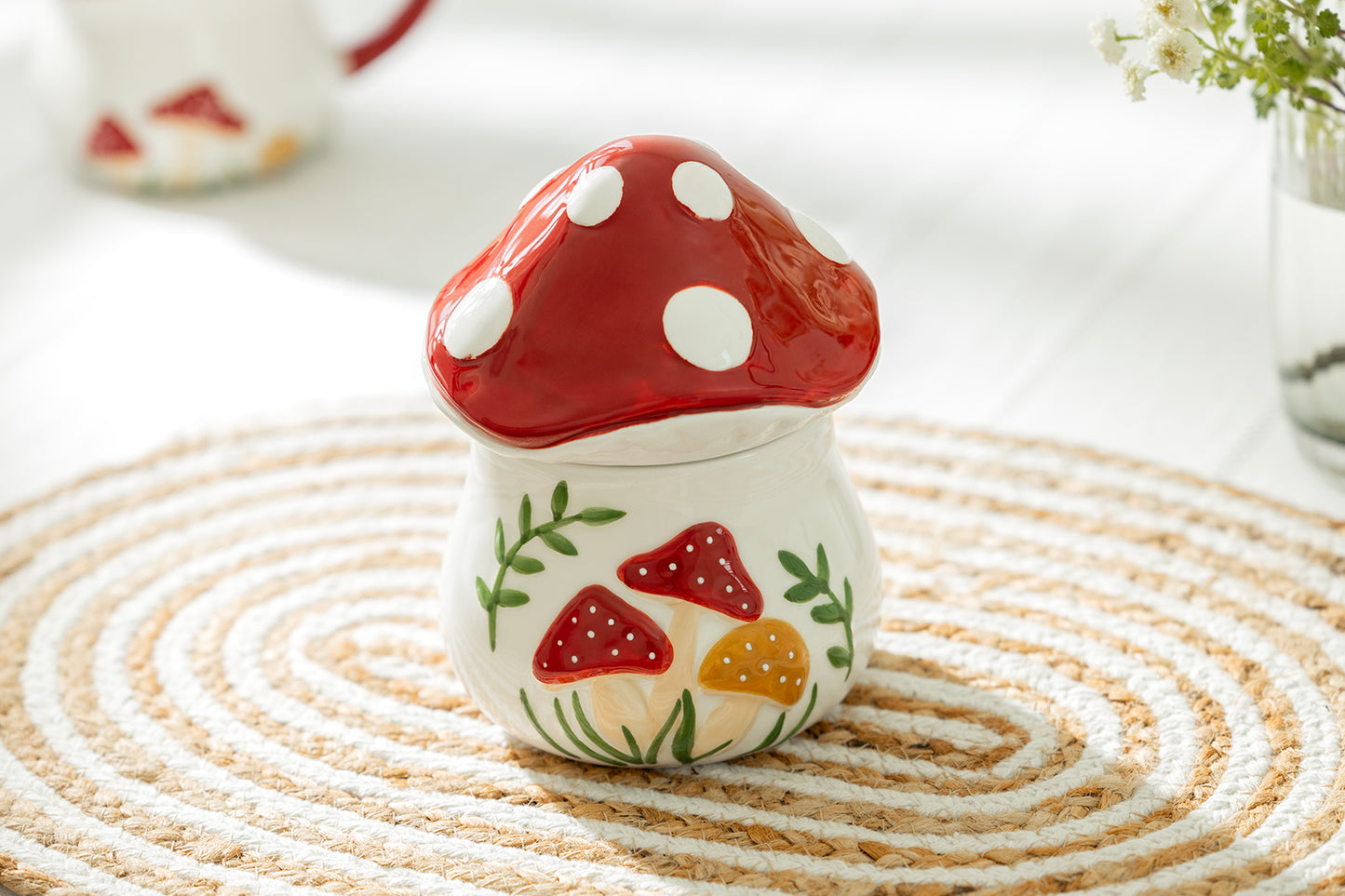 Potter's Studio Fairytale Red Mushroom Canister