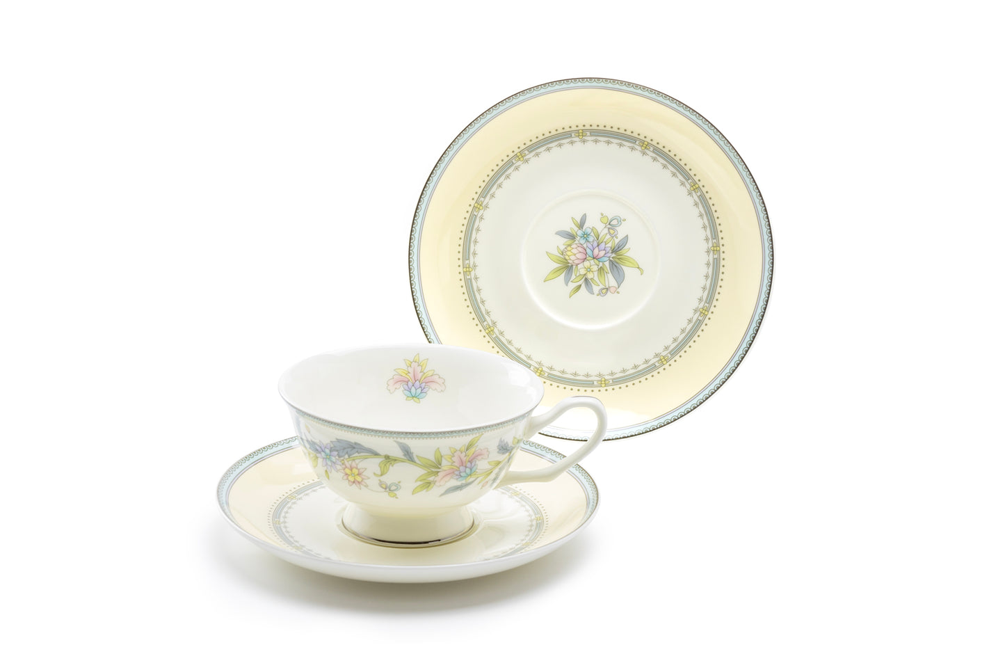 Gracie Bone China Lotus Garden Cup and Saucer set