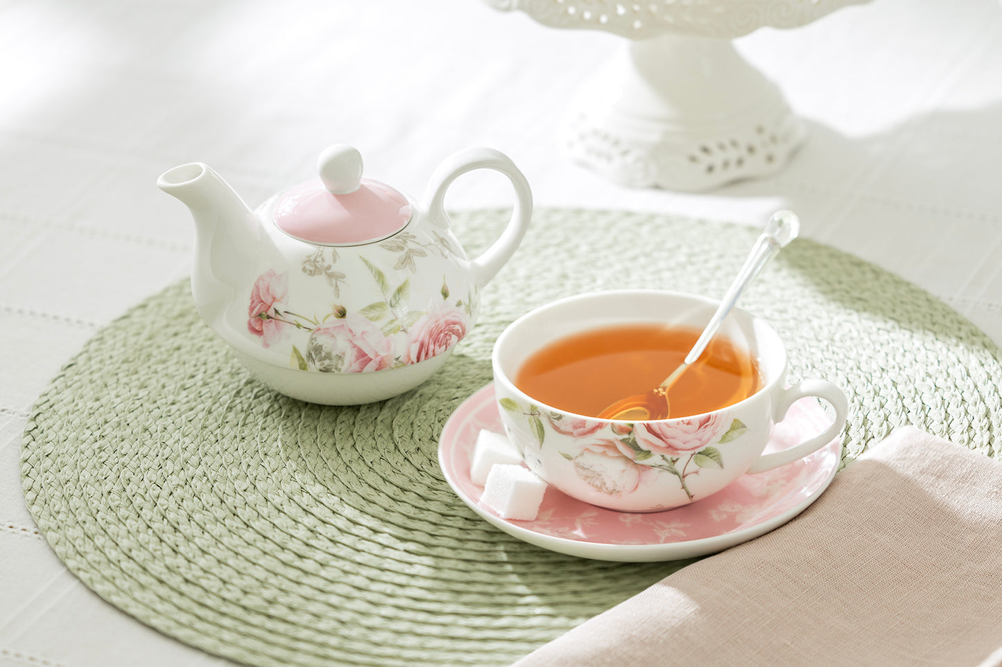 Beau Rose Fine Porcelain Tea For One Set
