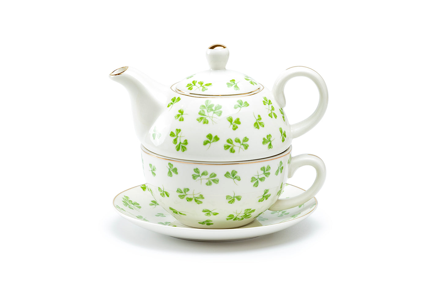 Grace Teaware Shamrock Fine Porcelain Tea For One Set