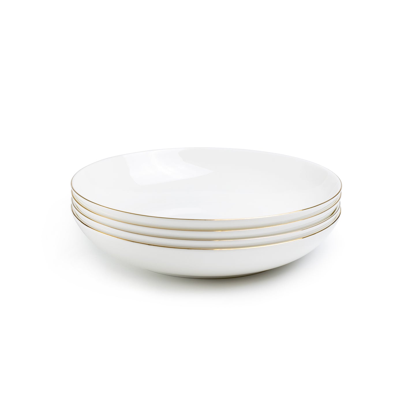 Gold Rim Blanc Bone China Dinner Bowl
