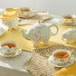 Grace Teaware White Gold Elephant Fine Porcelain 11-piece Tea Set