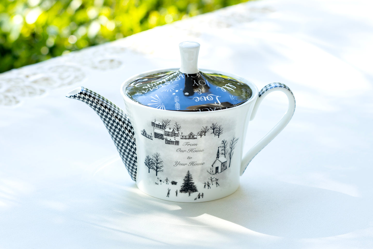 Stechcol Gracie Bone China Winter Wonderland Bone China Teapot