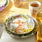 Spring Garden Bunny Salad + Dinner Plate Set - 2