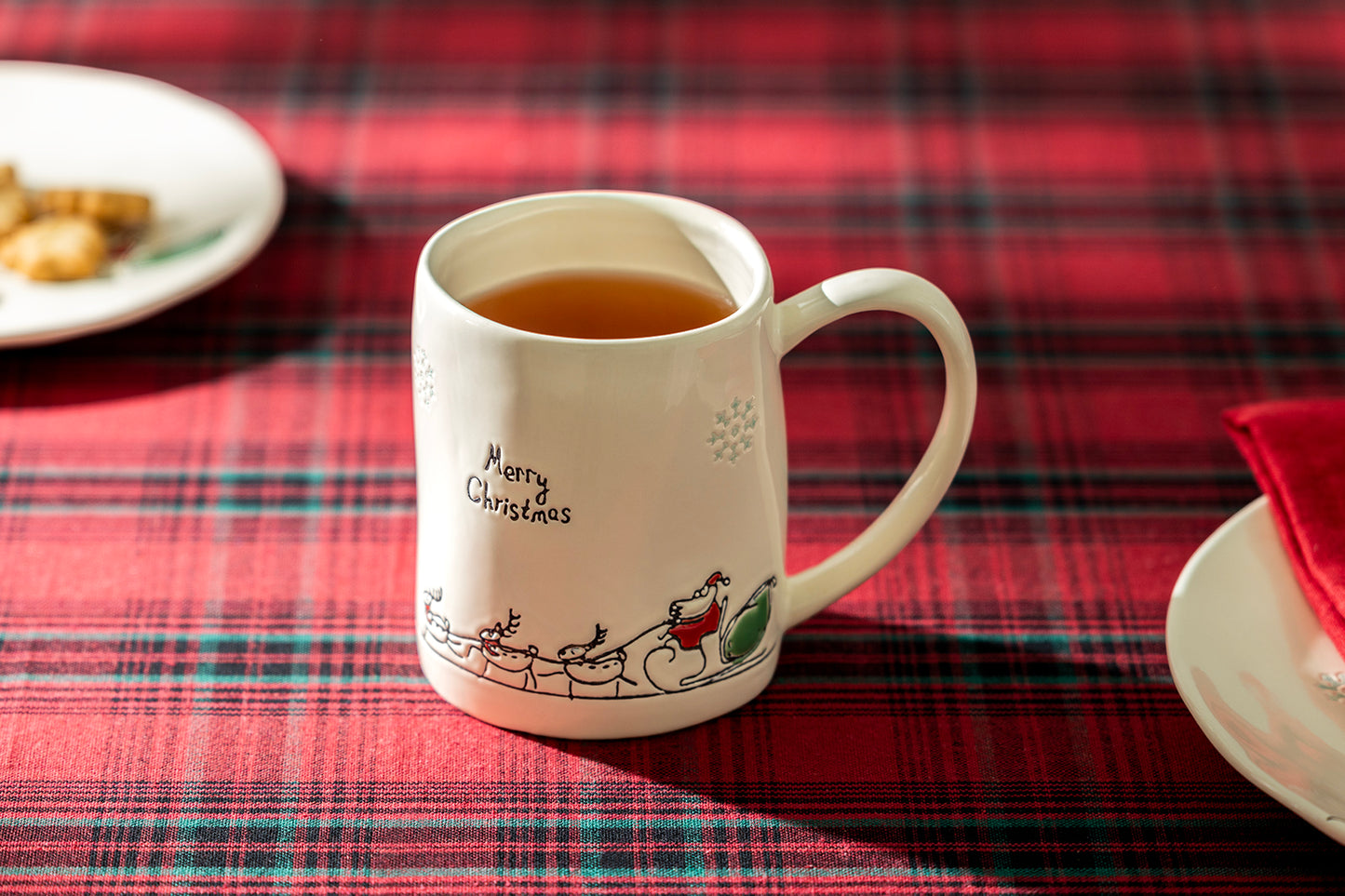 Potter's Studio Santa’s Sleigh Ride Organic Shape Mug