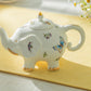 Flower Summer Garden Elephant Fine Porcelain Teapot