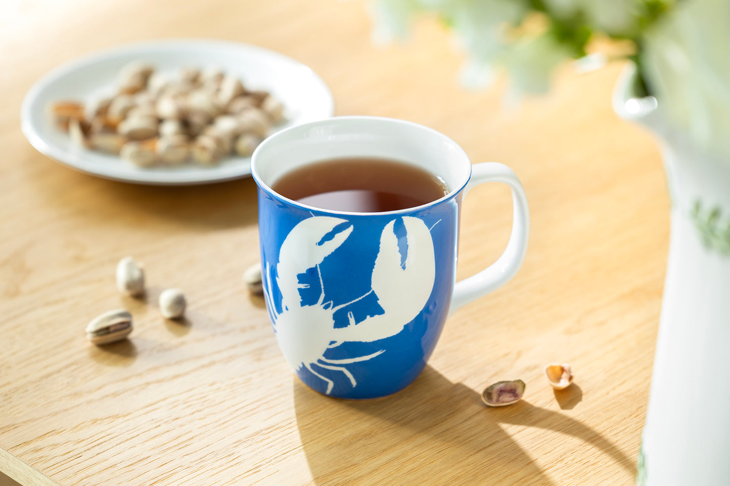 Blue Lobster Bone China Mug