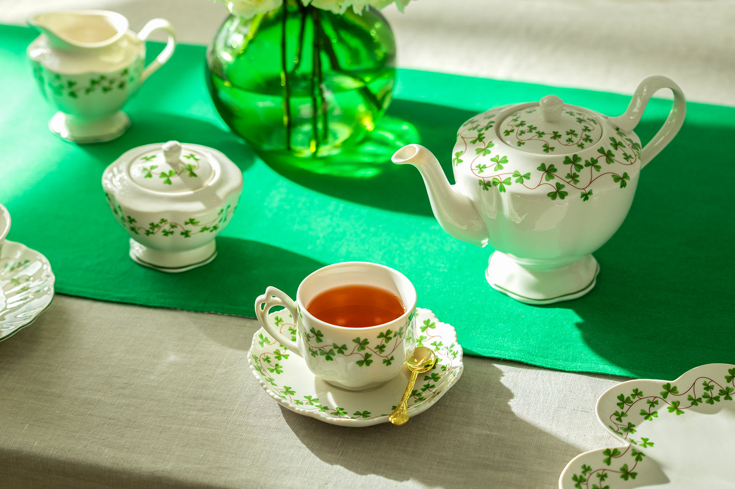 Shamrock Fine Porcelain 11-Piece Tea Set