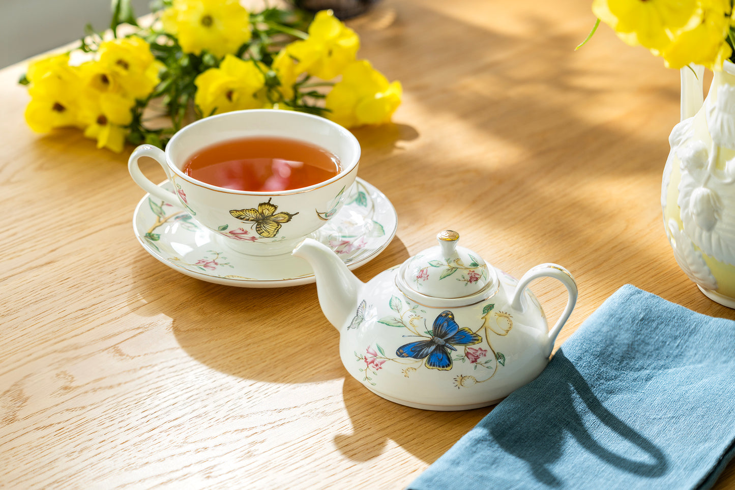 Butterfly Meadow Fine Porcelain Tea For One Set