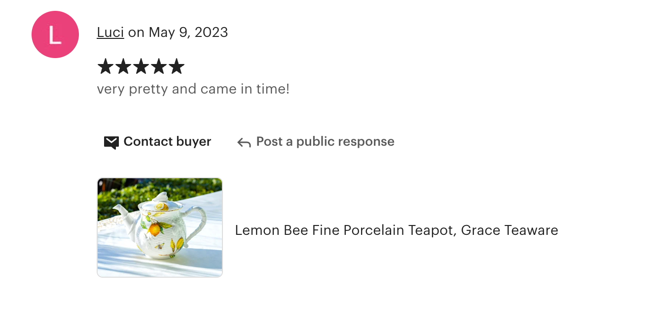 Lemon Bee Fine Porcelain Teapot