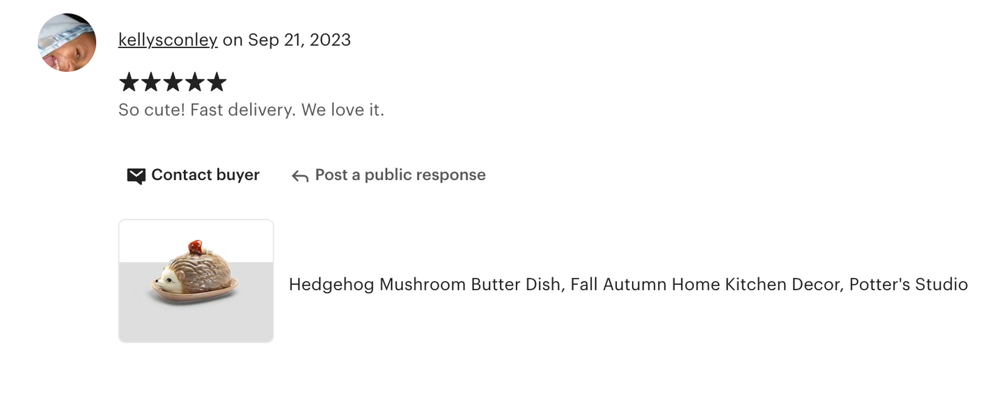 Brown Hedgehog Butter Dish - CLEARANCE