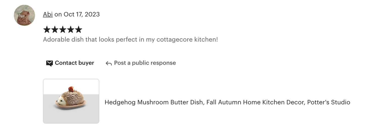 Brown Hedgehog Butter Dish - CLEARANCE