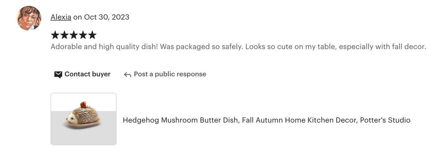 Brown Hedgehog Butter Dish - CLEARANCE