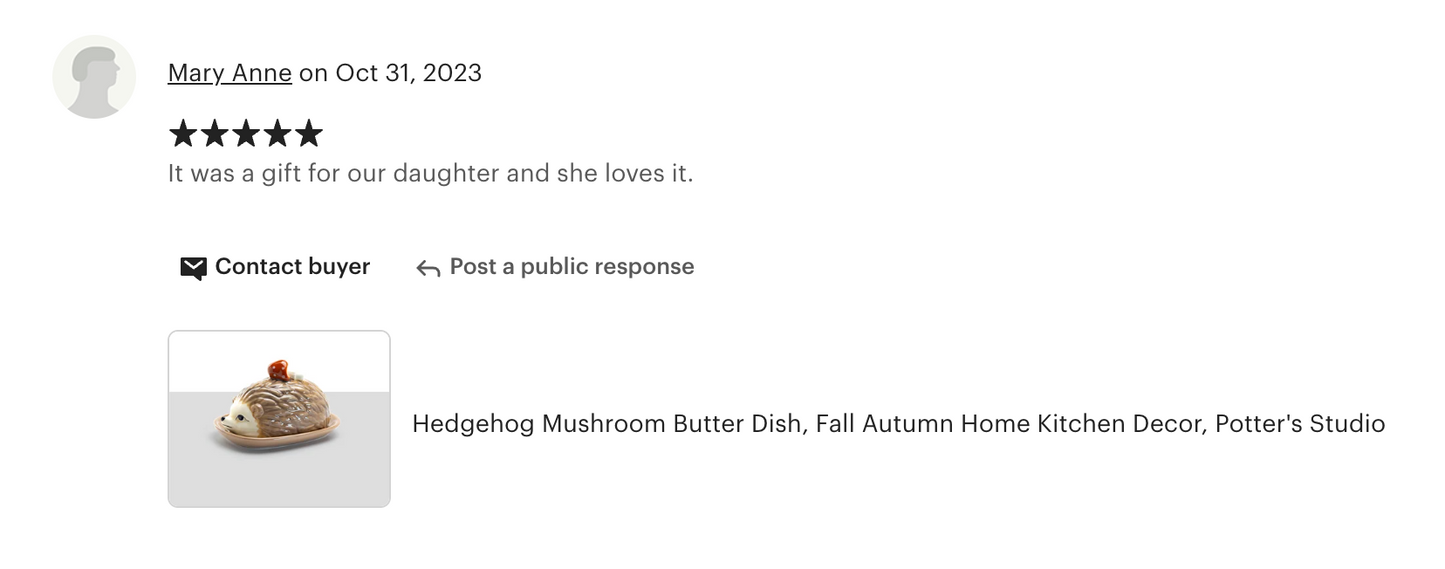 Brown Hedgehog Butter Dish - CLEARANCE