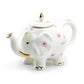 Grace Teaware Pink Flower Elephant Fine Porcelain Teapot