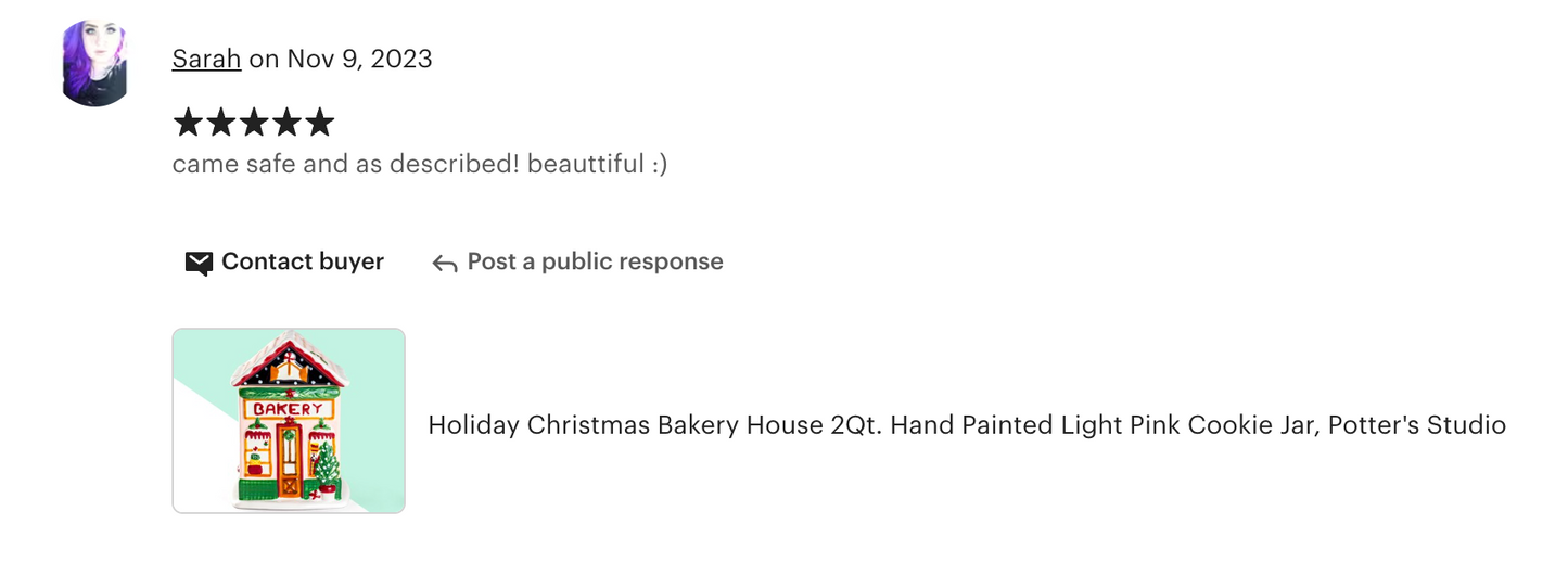 Holiday Bakery House Cookie Jar