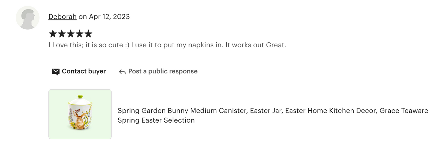 Spring Garden Bunny Canisters